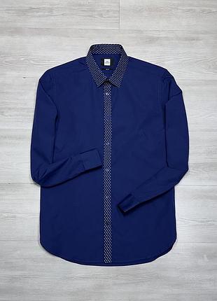 Moss london фірмова чоловіча темно-синя сорочка оригінал