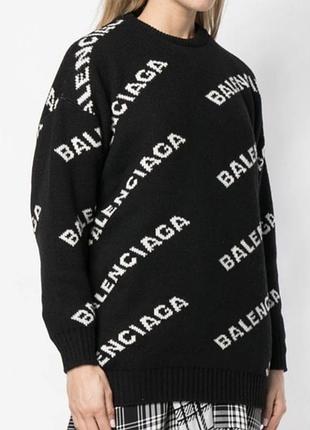 Жіночій светр balenciaga all over logo sweater