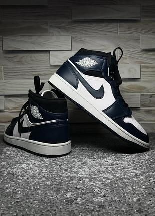 Кроссовки jordan 1 mid armory navy . оригинал