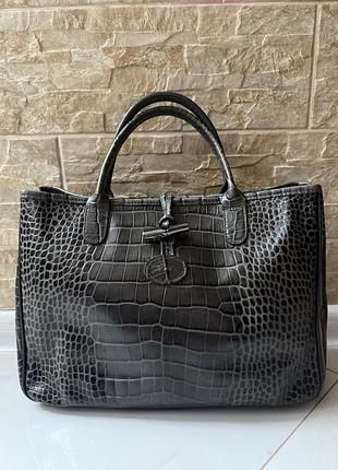Шкіряна сумка longchamp