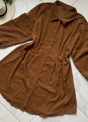 Сукня міні батал вельвет