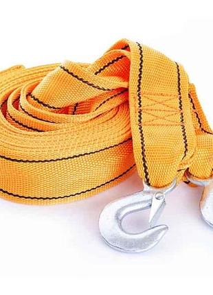 Трос буксирувальний 5м посилений з подвійною пряжкою 5 тонн 60мм (гак) тм сила