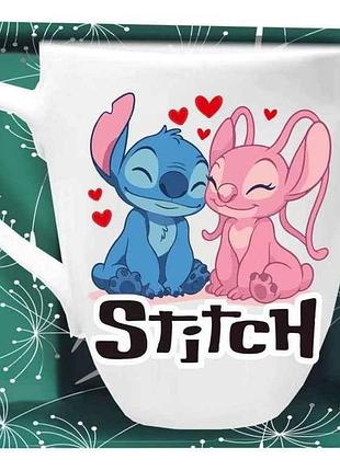 Чашка 200мл stitch поцелуи в под. коробке тм farglass