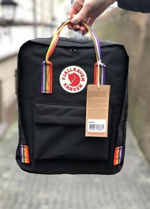 Рюкзак женский, мужской fjallraven kanken classic черный (канкен, сумочка, клатч, кошелек)