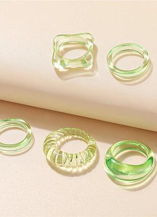 Набор прозрачных колец 5 штук