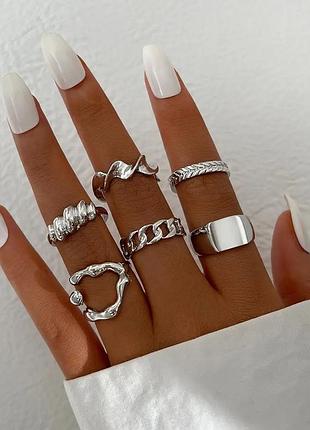 Набор 6 колец геометрия