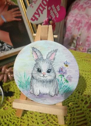 Картина миниатюра "пасхальный кролик"1 фото