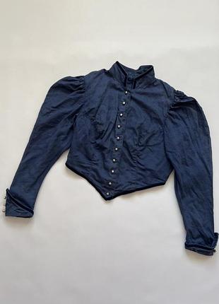 Винтажный викторианский жакет винтаж пиджак ретро кофта корсетная блузка корсет