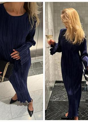 Нова трендова максі сукня жатка синя