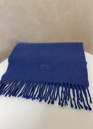 Синій шарф з вовни і кашеміру hugo boss