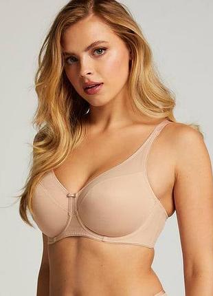 1703 классический гладкий бежевый бюстгальтер 40c / 90c