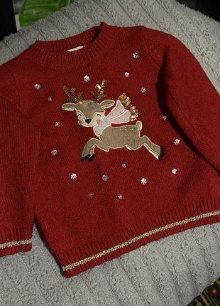 Светрик новорічний на дівчинку