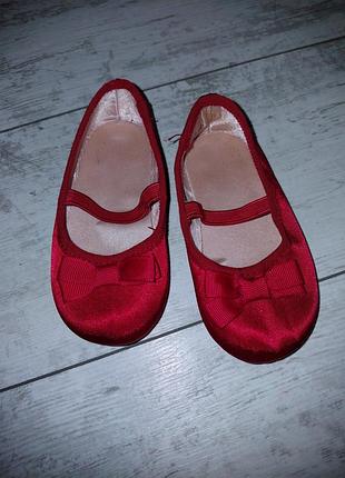 Червоні святкові новорічні балетки 20/21р