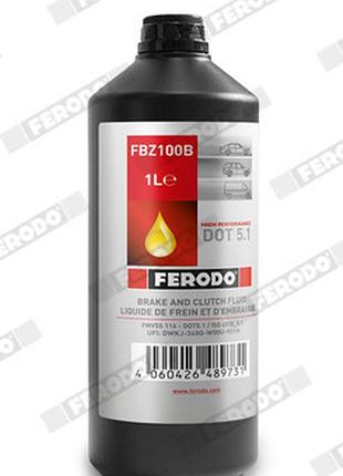 Жидкость тормозная dot 5.1 1л dot5.1 1l (6 x 1l) точка кипіння 271°c fe fbz100b