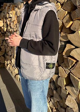 Жилетка stone island сірий