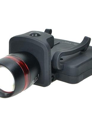 Фонарик на козырек кепки mil-tec light led cree m.zoom, black