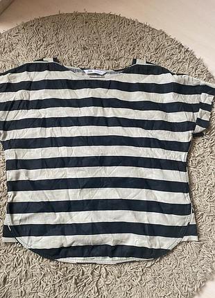Футболка блуза zara льон котон