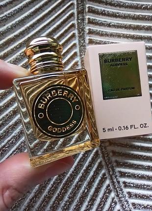 ✨мініатюра 5ml. burberry goddess 2023 жіноча парфумована вода оригінал, ванільний аромат