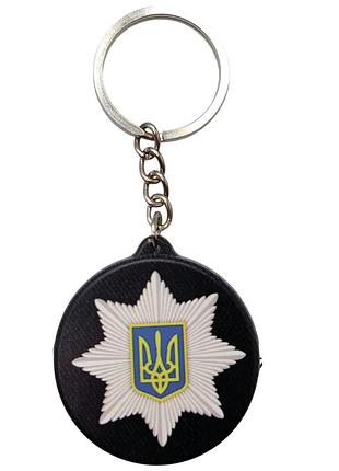Брелок гумовий національна поліція україни, black