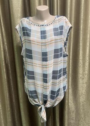 Легка напівпрозора шифонова блузка розмір 18