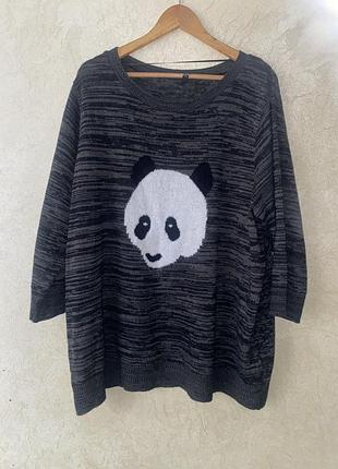 Чудовий светр великий розмір з пандою, 26/28
