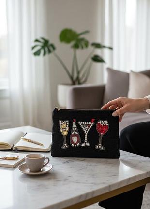 Клатч, косметичка. розшито бісером.