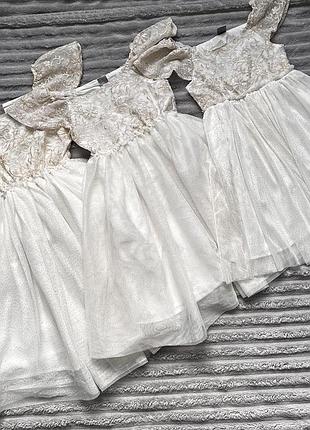 Сукні святкові family look на дівчаток 3-4, 5-6 та 8-9 років