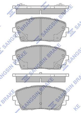 Колодки гальмівні дискові передн kia picanto ii (ta) 1.2 2011.05-2017.05 hq sp1405