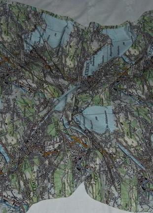 Шелковый  платок с принтом карта мира lu conture оригинал швейцария3 фото
