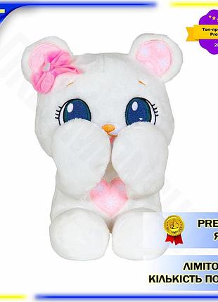 Dm м’яка іграшка peekapets специфікація 2.2 білий ведмедик плюшевий для дітей від 6 місяців обіймати г spe|lz