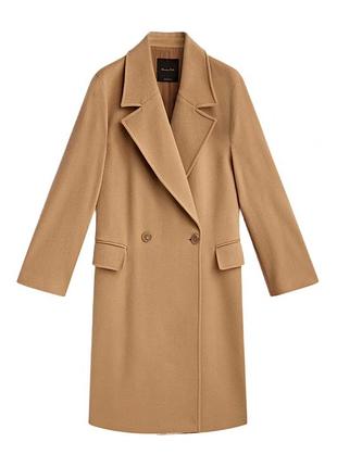 Massimo dutti пальто двубортное шерстяное