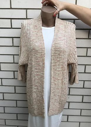 Вязаный ажурный кардиган massimo dutti