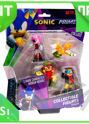 Ve набір ігрових фігурок sonic new version prime 5 фігурок 6,5 см для дітей від 3 років колекційні ігр n6w_ver