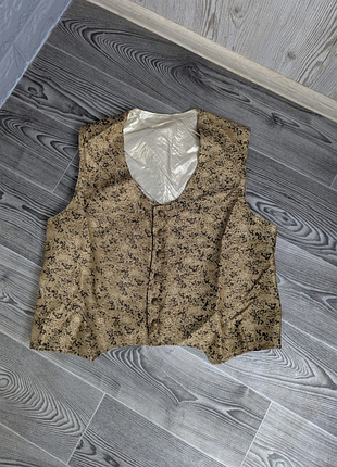 Жилетка  вінтажна розмір xxl коричневого кольору