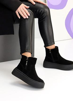 Женские замшевые ботинки