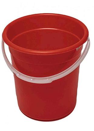 Ведро пл. пищевая 15л пластм. без кр. красное 9245619 тм консенсус