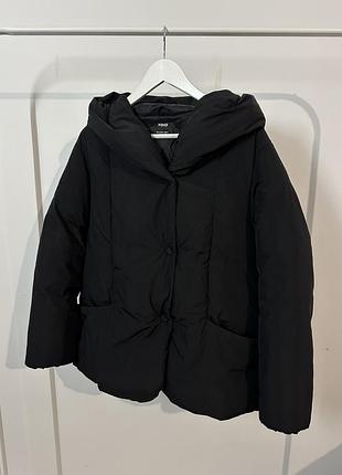 Пуховик чорний чорна пухова куртка пуховик