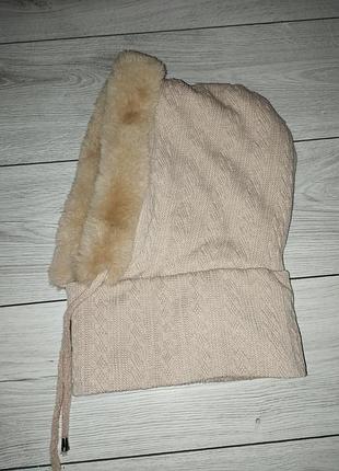 Капор балаклава с мехом