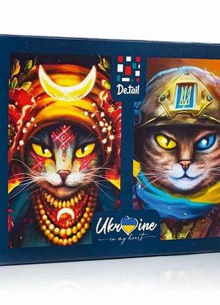 Пазли 2 in 1 ukrainian cat soldier ukrainian molfarka dt500-10 тм vladi toys