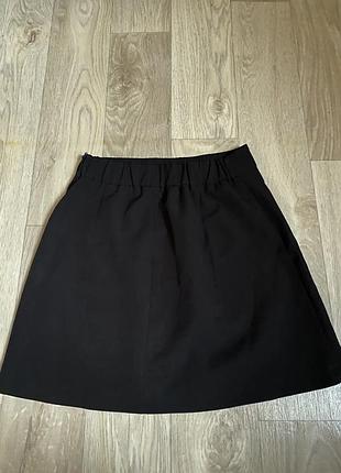 Чорна міні спідниця трапеція юбка мини женская