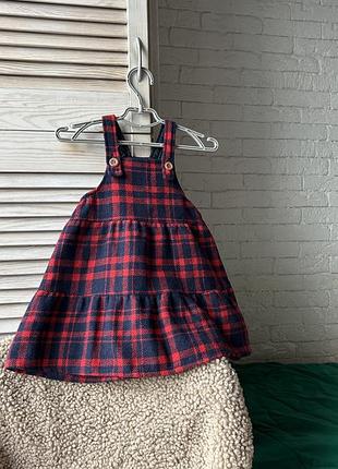 Сарафан у клітинку tu 86-92 см теплий