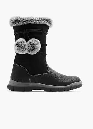Дуже милі зимові теплі чоботи з хутряними бобонами
