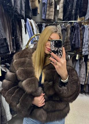 Шуба женская, натуральный песец