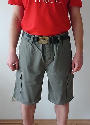 Шорты мужские карго серое масло бренд anton blochl - новые