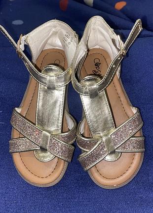 Босоніжки 25 туфлі блискучі черевики сандалі босоножки новий рік різдво свято туфли сандали золоті золотые