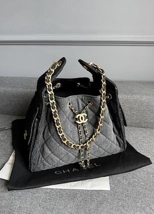 Джинсова сумка 25 в ромбоподібній прострочці ch