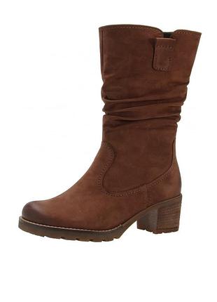 Кожаные коричневые сапоги gabor на байке португалия 39,5р