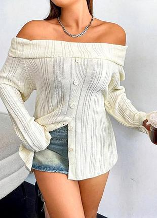 Трендовая кофточка на открытые плечи🫠/джемпер/кофта/кофточка/кофточка от shein, на р. l 💔