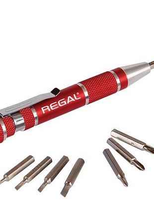 Прецизионная отвертка-ручка с магнитом и набором из 8 бит для ремонта электроники, металл