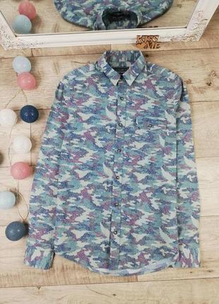Фірмова шикарна в незвичайний принт сорочка topman 100% коттон
